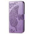 Klopové pouzdro pro Samsung Galaxy A36, Butterfly, fialové