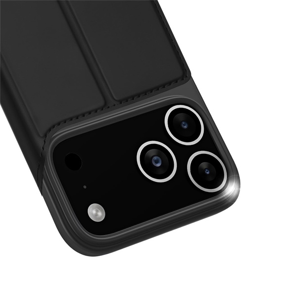 Dux Ducis pouzdro pro iPhone 17 Pro, Skin Pro, s klopou, s přihrádkou na kartu, černé