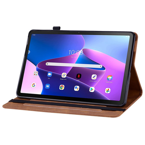 Pouzdro pro Lenovo Tab M10 10.1 Gen 3, Wallet Pen Slot, hnědé