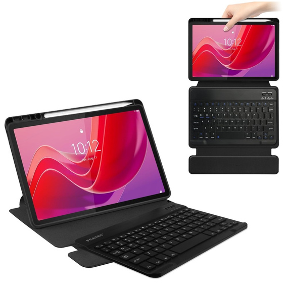 Pouzdro s klávesnicí pro Lenovo Tab M11, Rotary 360° Leather, černé