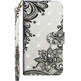 Klopové pouzdro pro Xiaomi Redmi Note 8 Pro, Wallet flowers, bílé