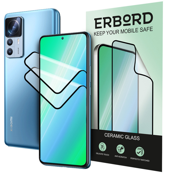 2x keramické hybridní sklo ERBORD pro Xiaomi 12/12X