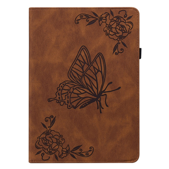 Pouzdro pro Lenovo Tab M11, Butterfly, hnědé