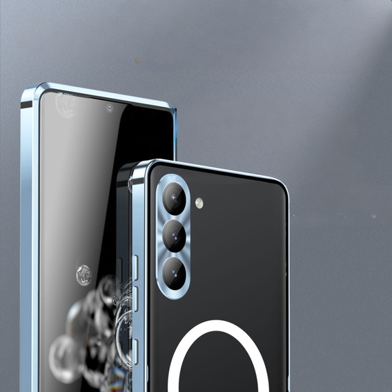 Ochranné pouzdro na fotoaparát pro Samsung Galaxy S24+ Plus, CamShield MagSafe, transparentní / modré