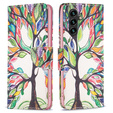 Klopové pouzdro pro Samsung Galaxy A55 5G, Wallet, Tree of life, bílé