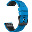 Silikonový řemínek pro Garmin Fenix 7 / Forerunner 965 / 955 / 945 / 935, modrý / černý