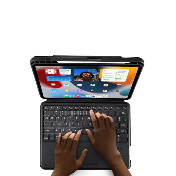 Pouzdro + klávesnice iPad Pro 12.9 2021 / 2020, Dux Ducis Magnetic Keyboard, černé