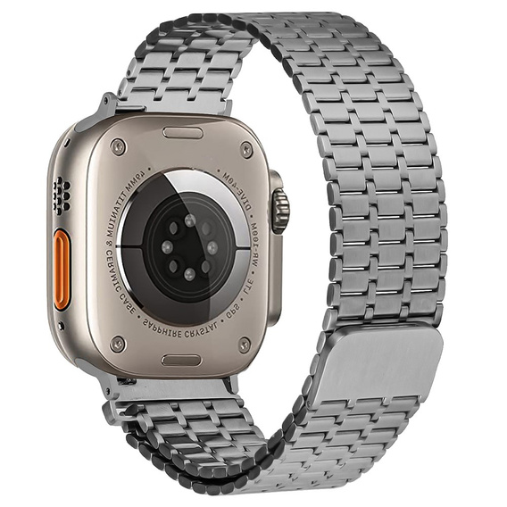 Ocelový náramek pro Apple Watch 1/2/3/4/5/6/7/8/SE/ULTRA 42/44/45/49 MM - šedý
