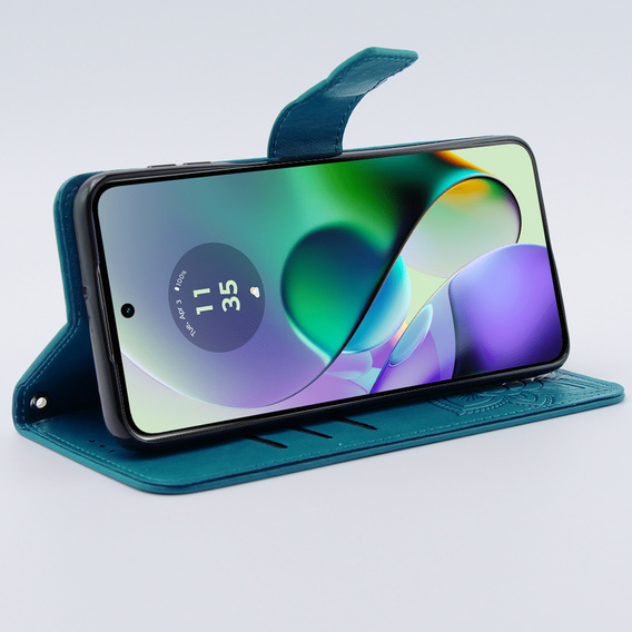 Klopové pouzdro pro Motorola Moto G54 5G, Butterfly, modré