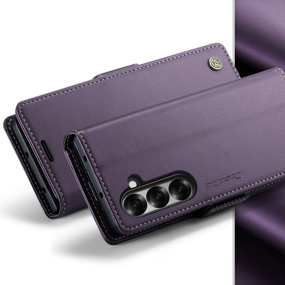 CASEME Litchi Wallet flipové pouzdro pro Samsung Galaxy Z Fold7 5G