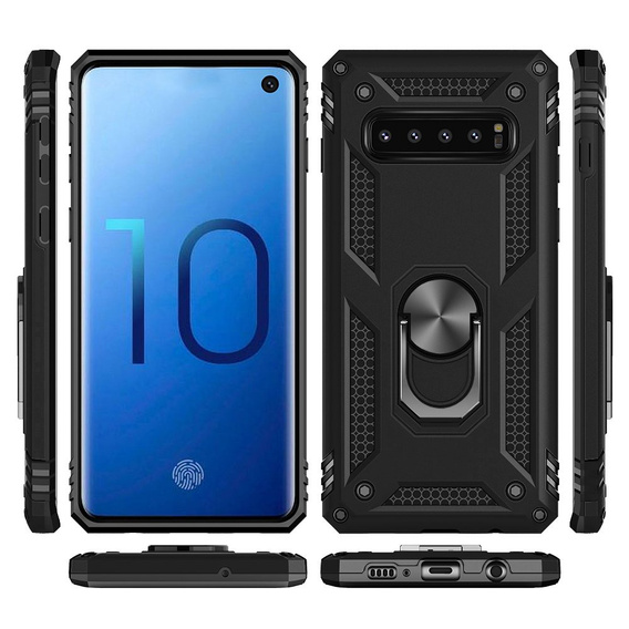 Pancéřové pouzdro pro Samsung Galaxy S10, Nox Case Ring, černé