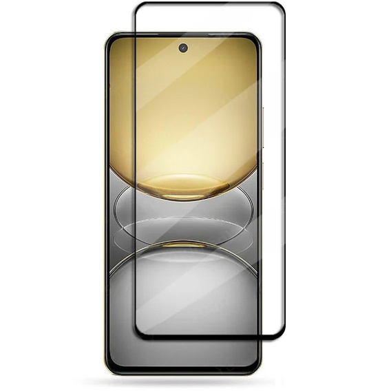 3D tvrzené sklo pro Realme 14X / Realme C75, černý rámeček
