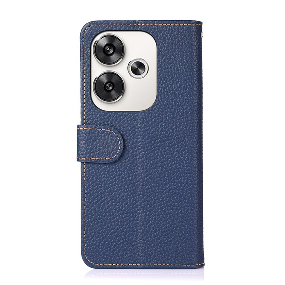 KHAZNEH RFID pouzdro pro Xiaomi Poco F6, Litchi Texture, modré