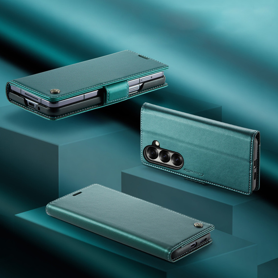CASEME Litchi Peněženkové flipové pouzdro pro Samsung Galaxy Z Fold7 5G