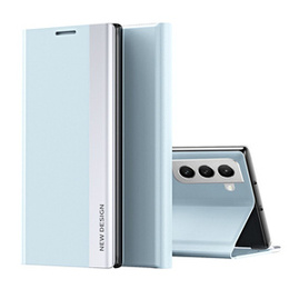Klopové pouzdro pro Samsung Galaxy S22 5G, Side Magnetic, světle modré
