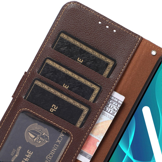 Flipové pouzdro pro Samsung Galaxy S22+ Plus 5G, KHAZNEH RFID, modré