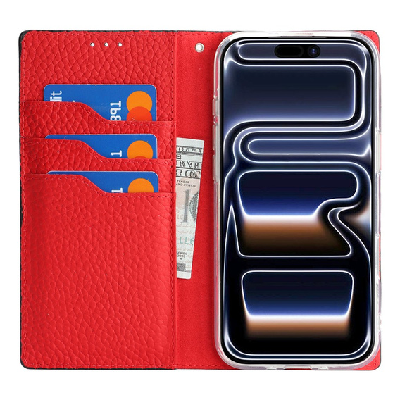 Pouzdro s klopou Litchi Skin Grain pro iPhone 17 Pro Max