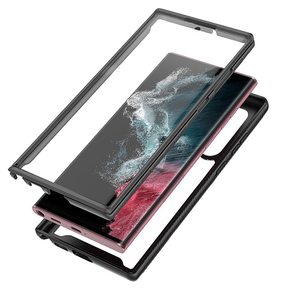 Pouzdro pro Samsung Galaxy S22 Ultra 5G, Shockproof, s fólií, modré