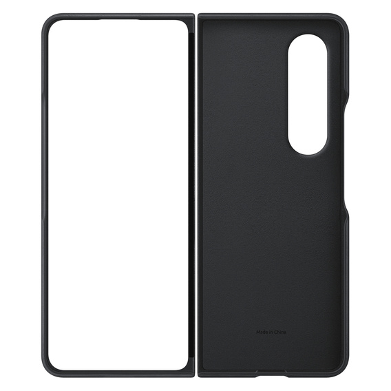 Originální pouzdro Samsung pro Galaxy Z Fold 4, Leather Flip Cover, černá barva