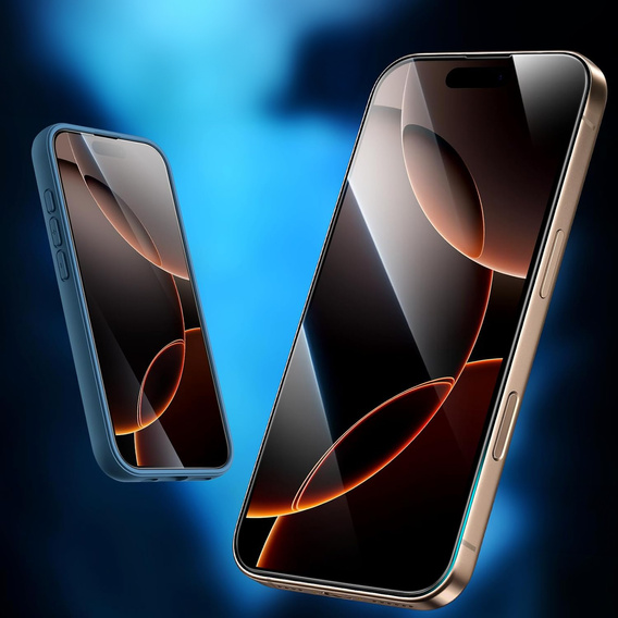 2x tvrzené sklo ERBORD 3D pro iPhone 16 Pro Max pro celý displej