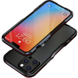 Pouzdro LUPHIE pro iPhone 13 Pro Max, Armor Bumper, černá / červená