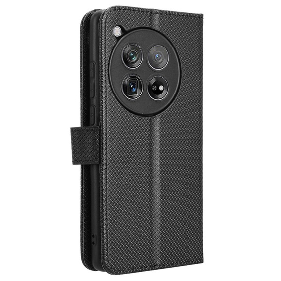 Klopové pouzdro pro OnePlus 12 5G, Wallet Smart Magnet, černé
