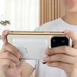 Magnetické pouzdro Dual Glass MagSafe pro iPhone 15, zlaté