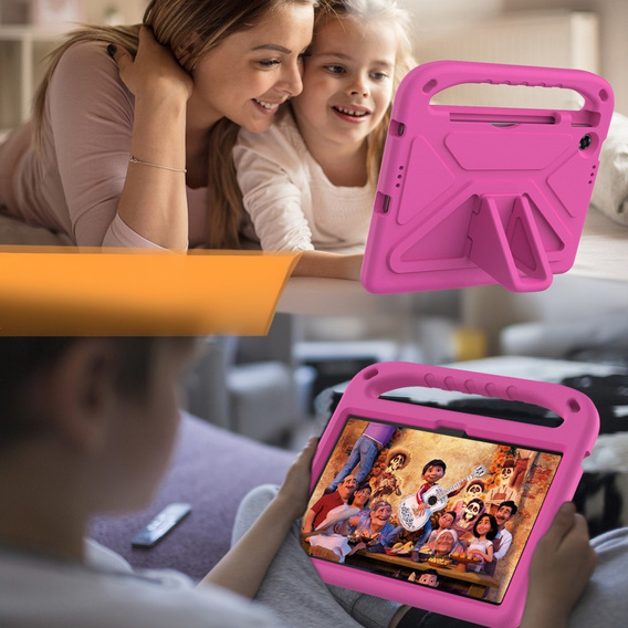 Dětské pouzdro pro Lenovo Tab TB311FU, dětské pouzdro s rukojetí, růžové