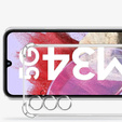 Pouzdro pro Samsung Galaxy M34 5G, Anti-Shock, průhledné + sklo 9H