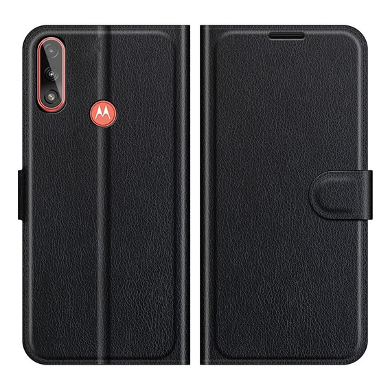 Klopové pouzdro pro Motorola Moto E7 Power / E7i Power, Wallet Litchi Texture, černé