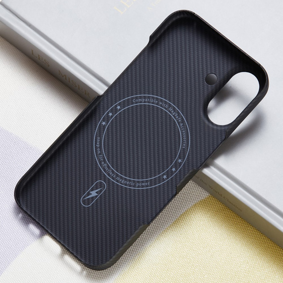 Pouzdro pro iPhone 16 Plus, Aramid Fiber Cover, černé
