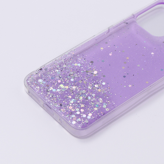 Pouzdro pro Xiaomi Redmi 12, Glittery, fialové