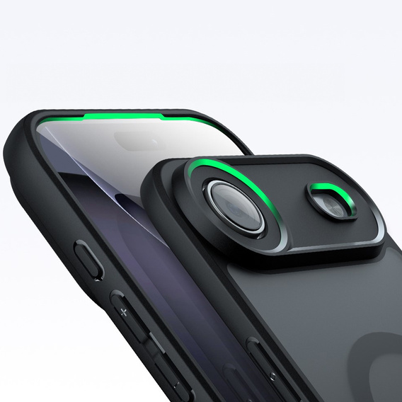 Matné pouzdro pro iPhone Air, pro MagSafe, s ochranou fotoaparátu, černé