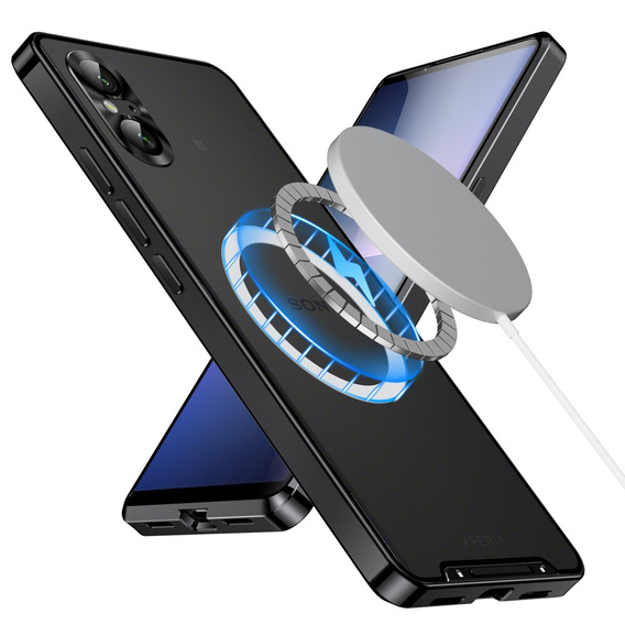 Ochranné pouzdro na fotoaparát pro Sony Xperia 5 V, CamShield MagSafe, transparentní / černé