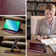 Klopové pouzdro pro Samsung Galaxy S23, ERBORD Waxy Wallet, červené