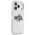 Pouzdro Karl Lagerfeld IML Glitter Karl and Choupette MagSafe pro iPhone 17 Pro