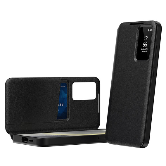Flipové pouzdro pro Samsung Galaxy S23 FE, Smart View Wallet, černé
