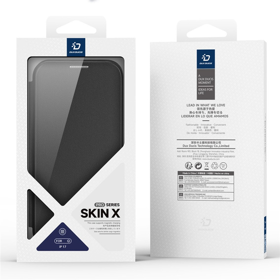 Dux Ducis pouzdro pro iPhone 17, Skin X Pro, s klopou, pro MagSafe, černé