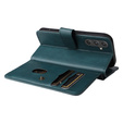 Pouzdro s klopou pro Samsung Galaxy A55 5G, 10 Card Slots Wallet, zelené