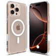 Pouzdro ERBORD MagSafe pro iPhone 16 Pro, aktivní tlačítko, průhledné + sklo na displej