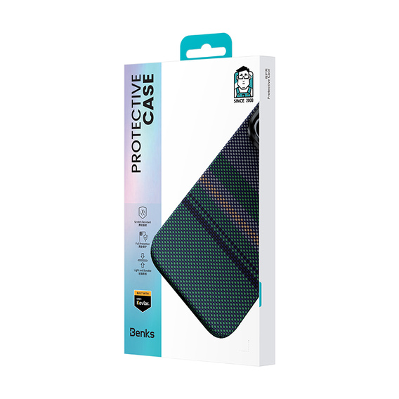 Pouzdro BENKS Kevlar pro Samsung Galaxy S25 Ultra, pro MagSafe, Carbon Fiber, černé