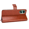 Klopové pouzdro pro Oppo A98 5G, Crazy Horse Wallet, hnědé
