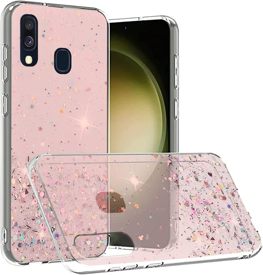 Pouzdro pro Samsung Galaxy A40, Glittery, růžové