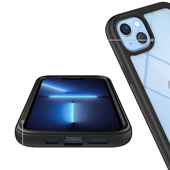 Pouzdro pro iPhone 14, Shockproof, s fólií, černé