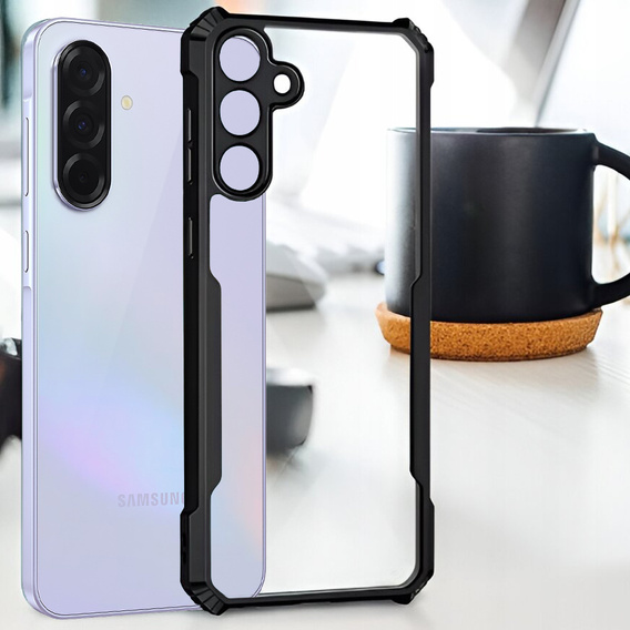 Pouzdro pro Samsung Galaxy A36, AntiDrop Hybrid, černé + tvrzené sklo 9H