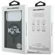 Pouzdro Karl Lagerfeld IML Glitter Karl & Choupette Sketch Logo MagSafe pro iPhone 17 Pro Max