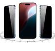 2x Tvrzené sklo pro iPhone 17 Pro/17/16 Pro, ERBORD 9H Easy App Anti-Peep
