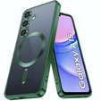 Pouzdro pro Samsung Galaxy A15 4G/5G, Electro MagSafe, zelené + sklo na displej