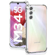 Pouzdro pro Samsung Galaxy M34 5G, Anti-Shock, průhledné + sklo 9H