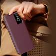 Flipové pouzdro pro Samsung Galaxy S25 Edge, Smart View Wallet, kaštanové